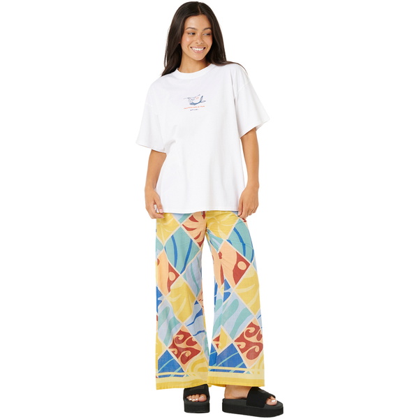 2025 Rip Curl Da Donna Shore Break Heritage Tee 0KRWTE - Optical White